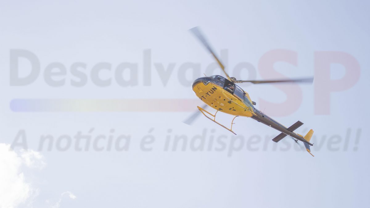 Helicóptero faz inspeção da rede elétrica em Descalvado