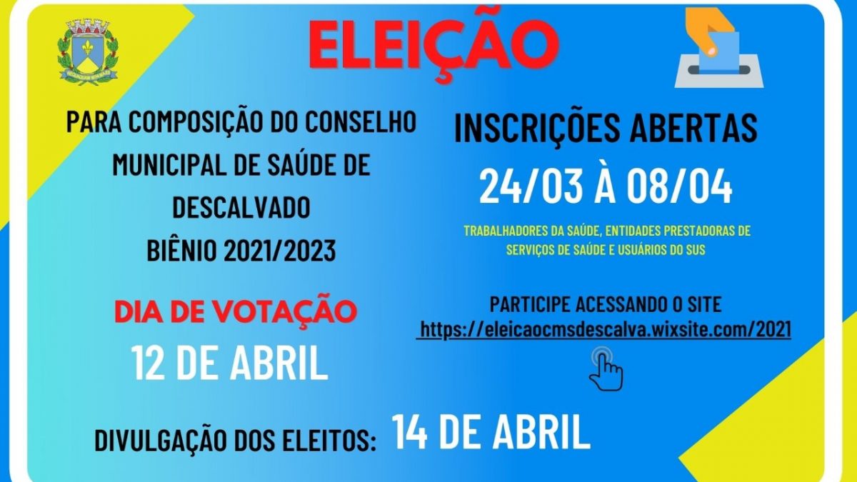 Conselho Municipal de Saúde abre inscrições para eleição dos novos membros para o biênio 2021/2023