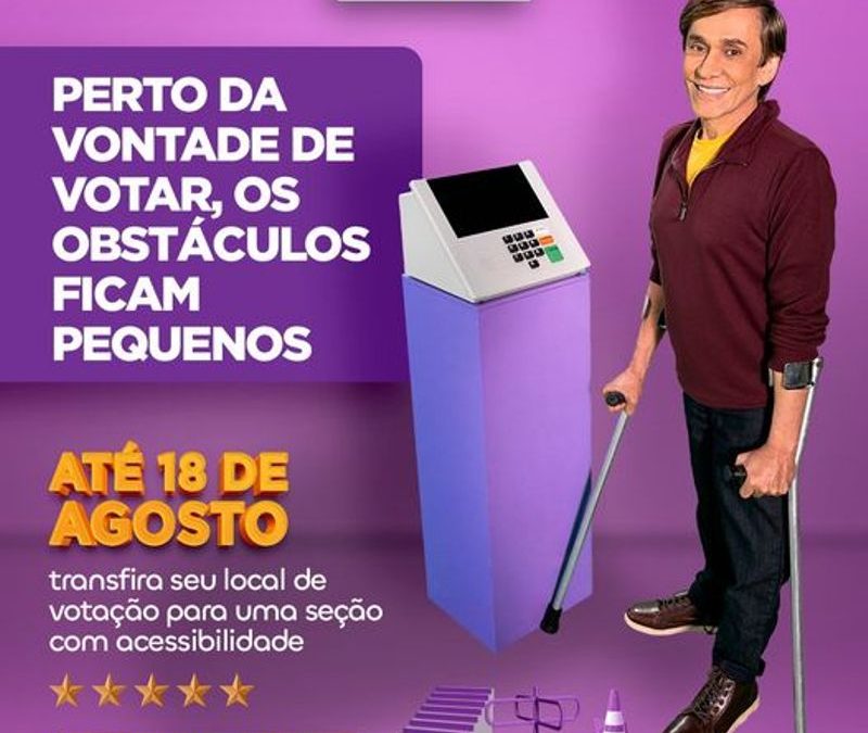 CALENDÁRIO ELEITORAL: Pessoas com deficiência podem pedir transferência de local de votação